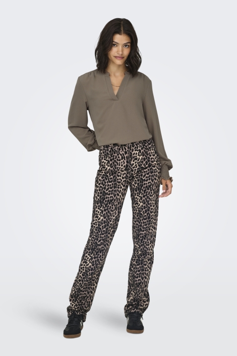 Only onlmette v-neck ls smock top noos w